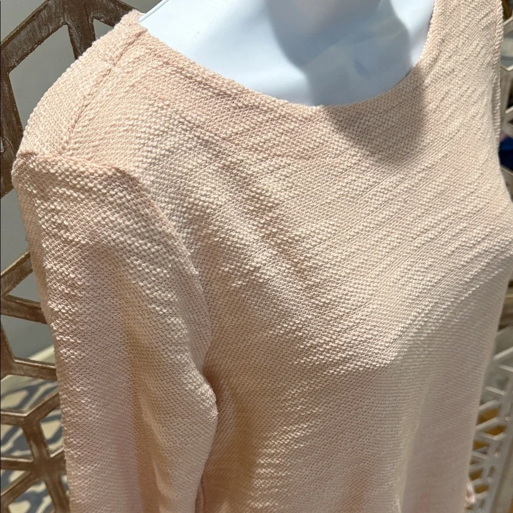 Jones New York Signature Knit Sweater with Lace-Up Sides size Medium, Light Pink